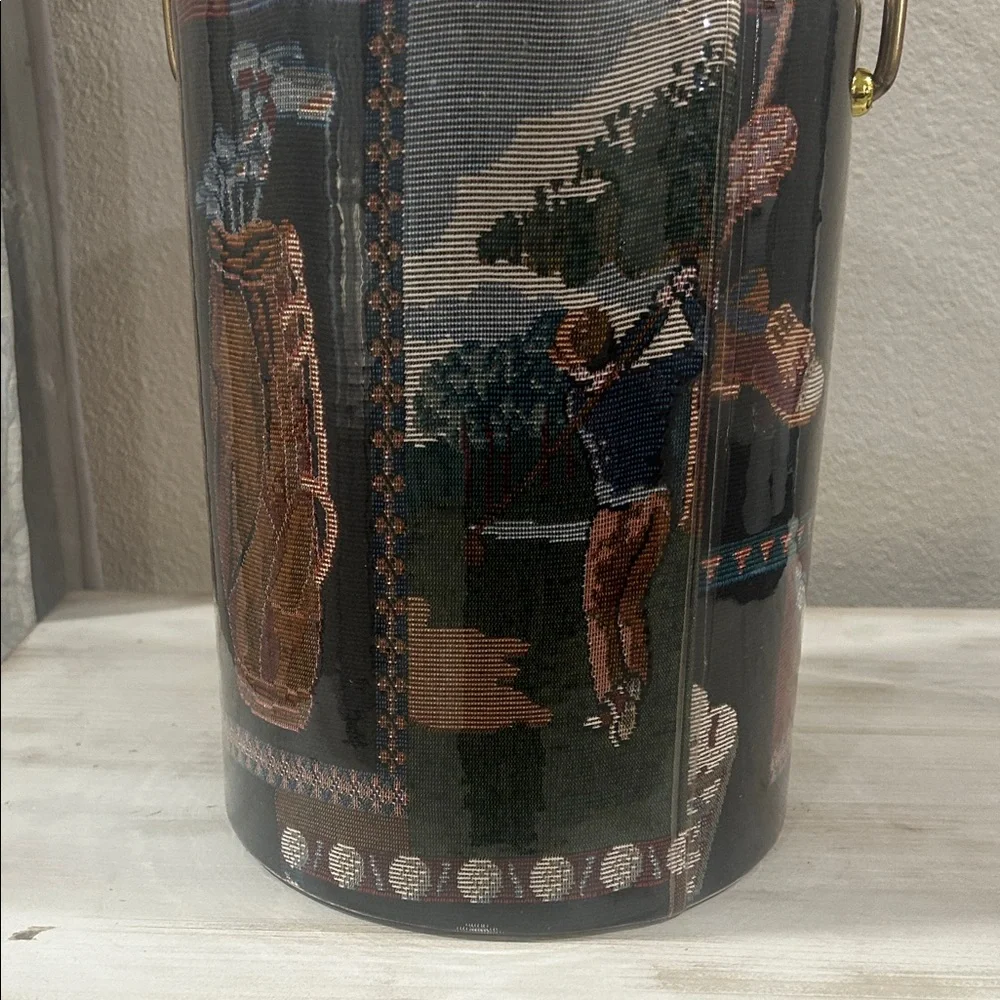 Kraftware- Vintage Golf Scene Ice Bucket with Handle